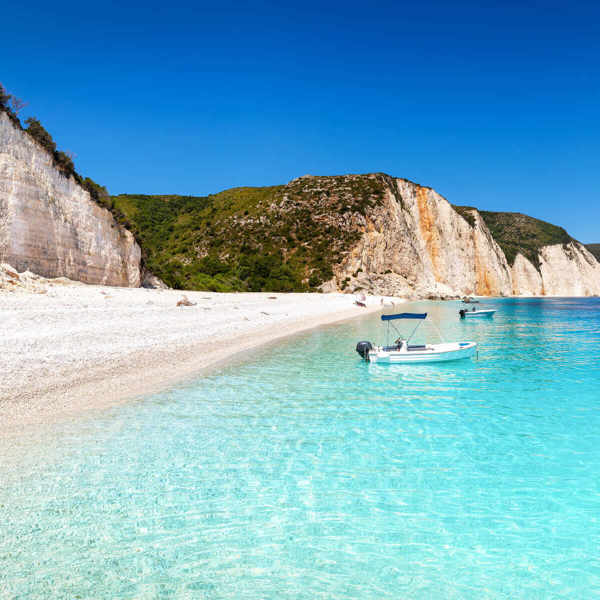 Fteri Beach In Kefalonia, Greece