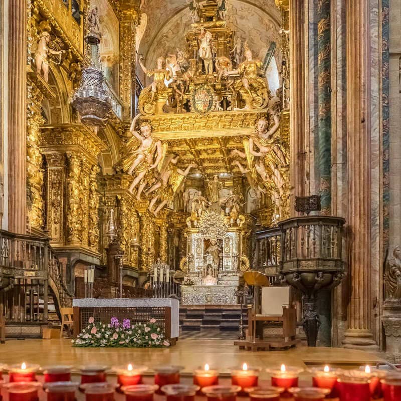 High altar of the Cathedral of Santiago de Compostela, Spain