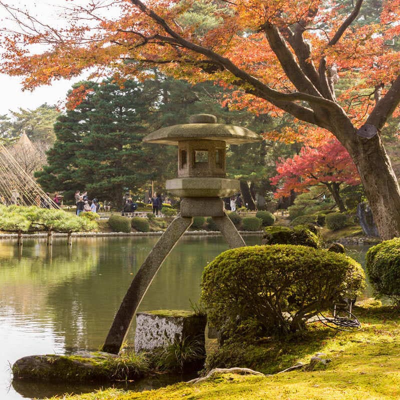 Kenrokuen Garden In Kanazawa, Japan