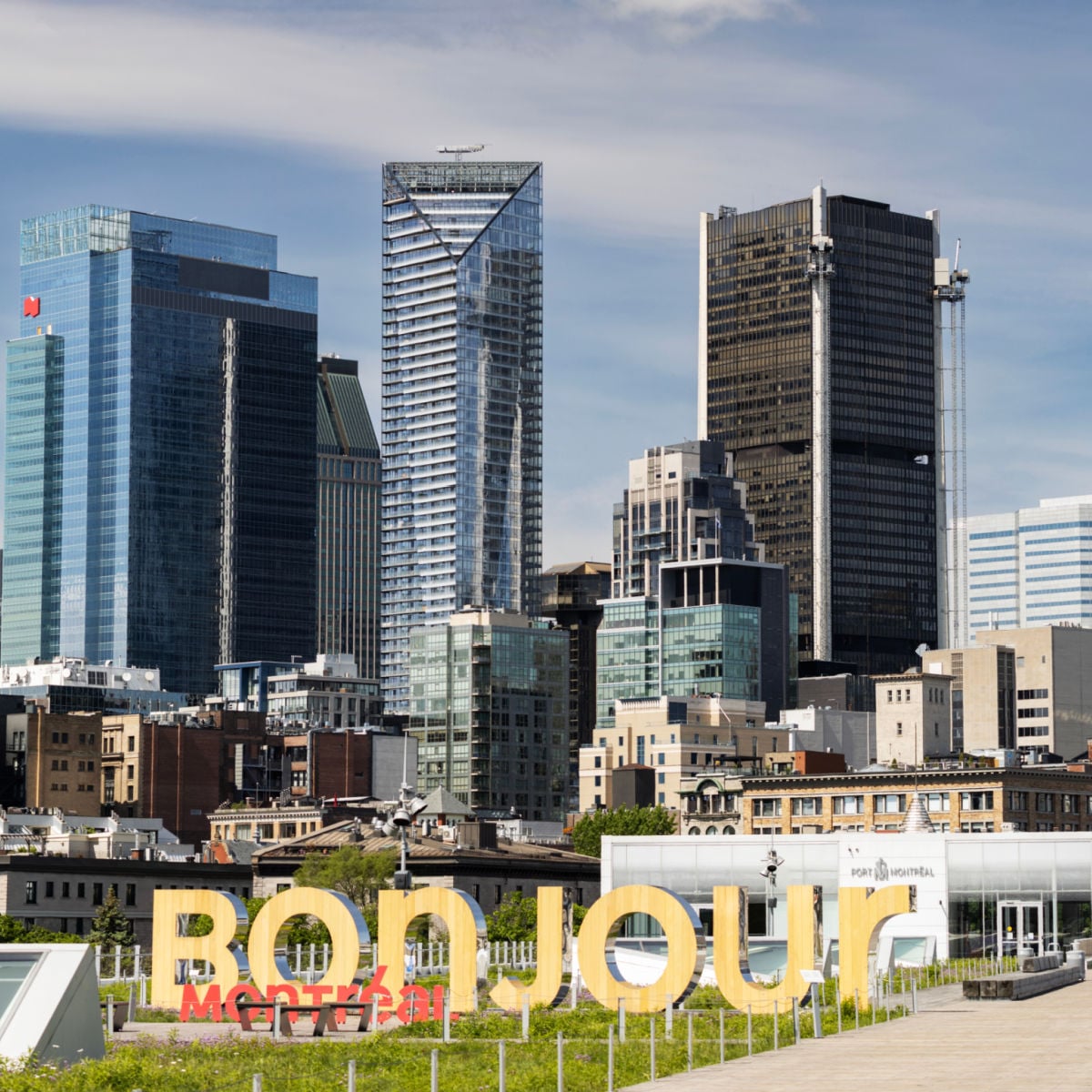 Montreal skyline in spring