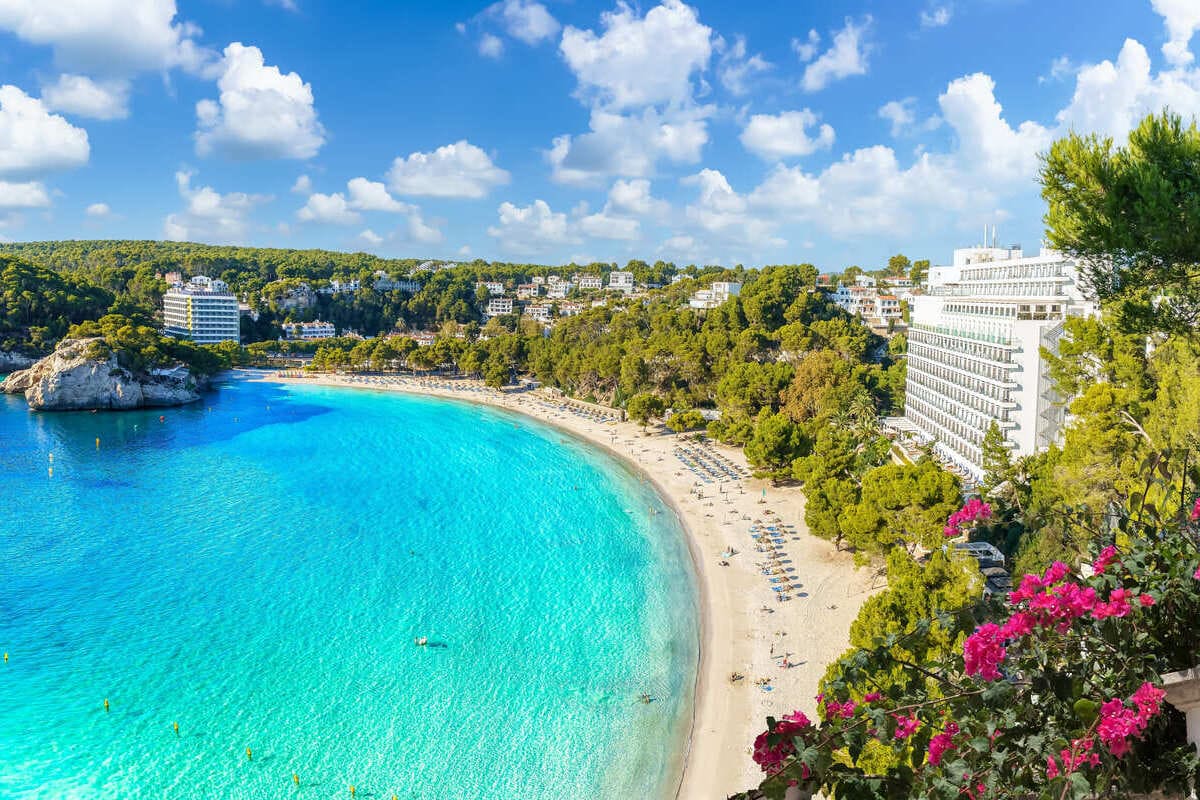 Panoramic View Of The Turquoise Coast Of Menorca, Spain