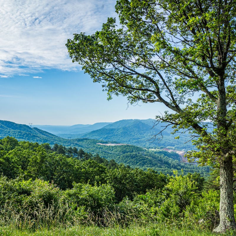 Quarry Overlook on the Blue Ridge Parkway near Roanoke, Virginia