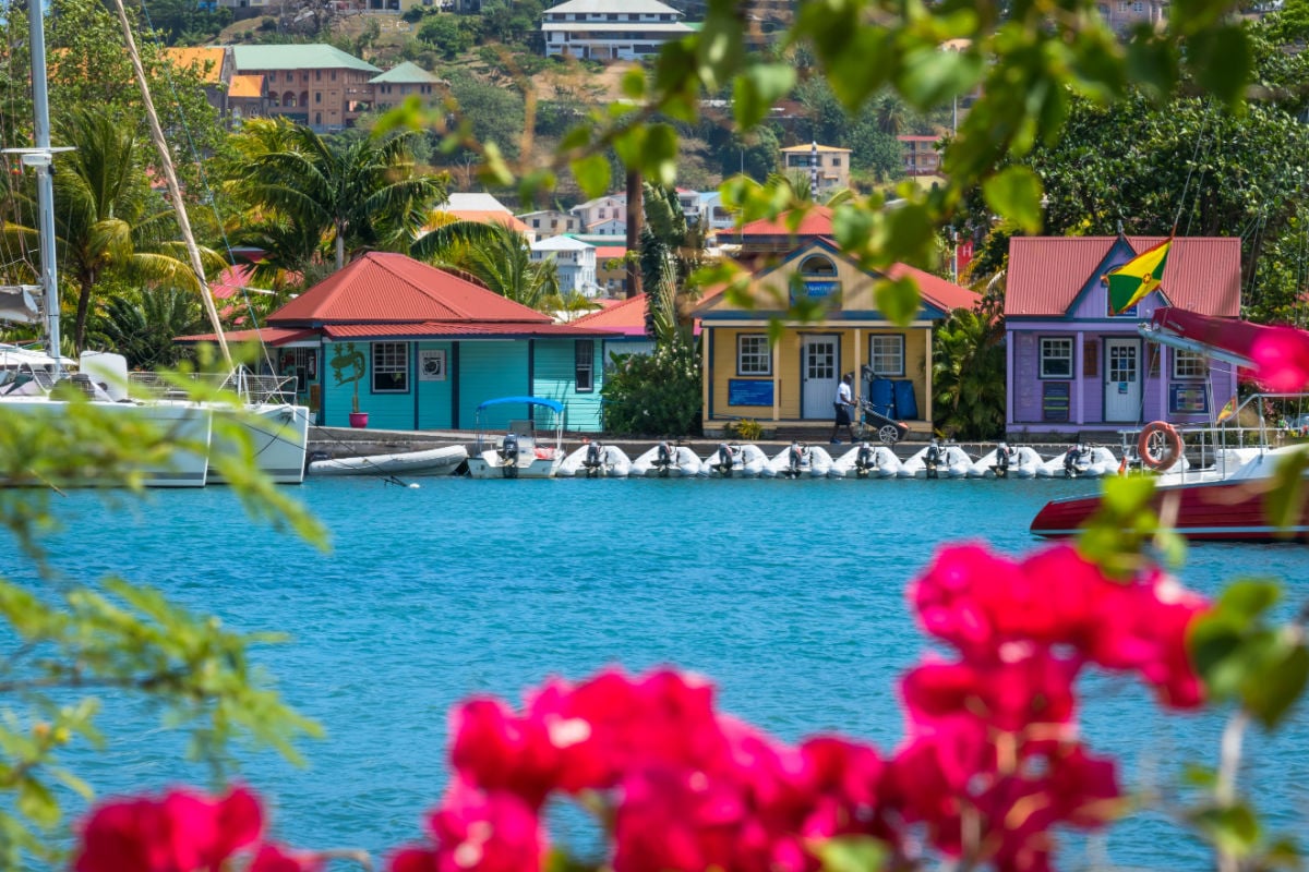 St George's, Grenada Island at the Caribbean ocean. At the Camper & Nicholsons Port Louis Marina