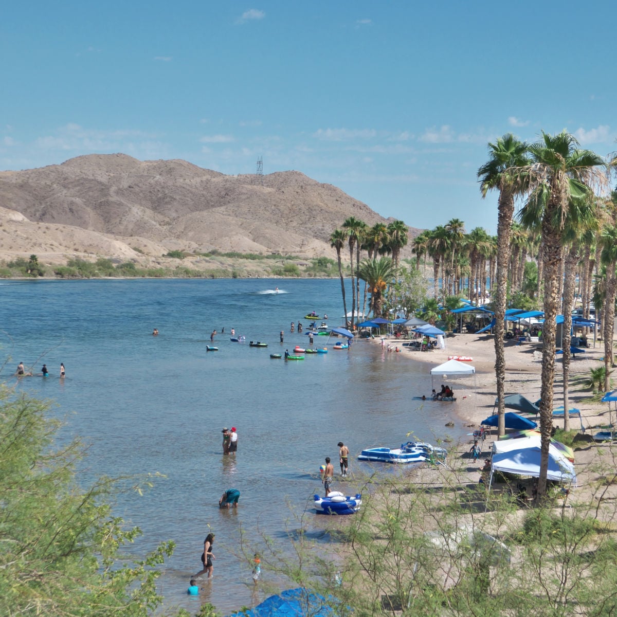 Summer day on Colorado River in Laughlin, Nevada