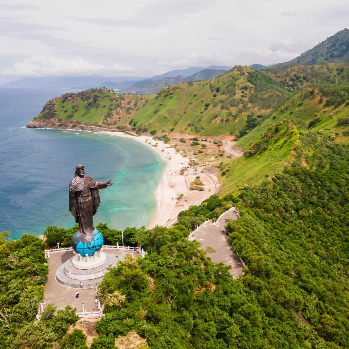 The Cristo Rei statue in Timor Leste