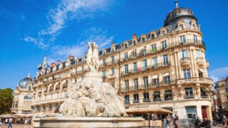 Main square in Montpellier, France
