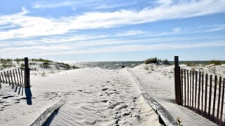 Sandy beach in Cape Charles, VA