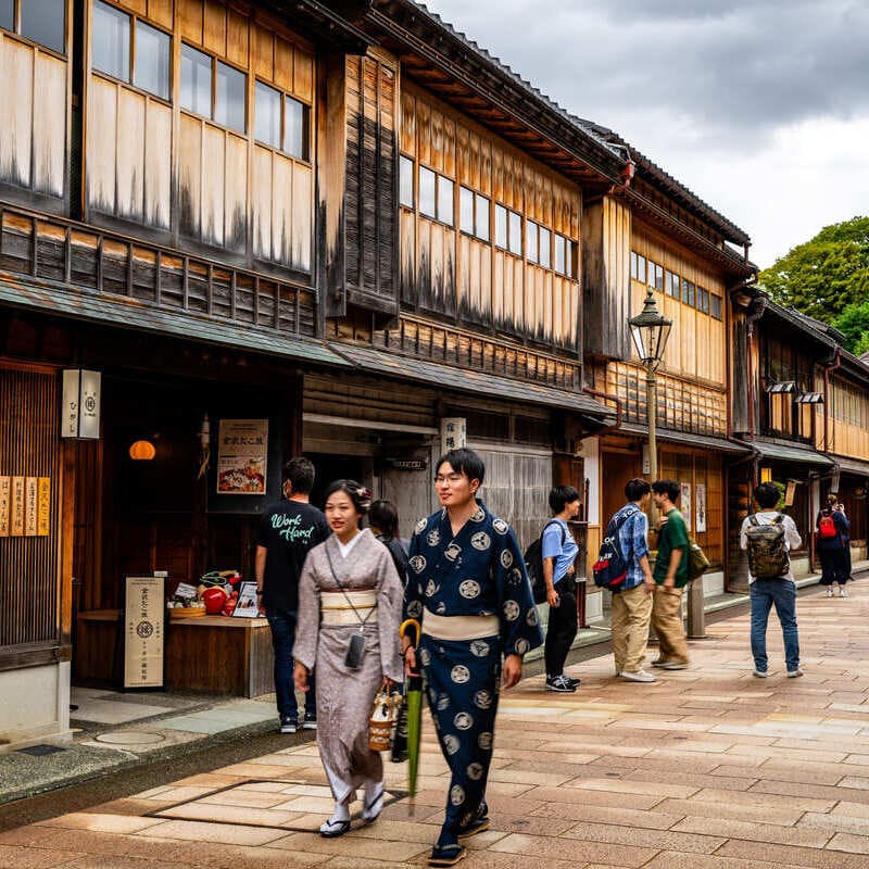 Traditional Edo Architecture In Kanazawa, Japan