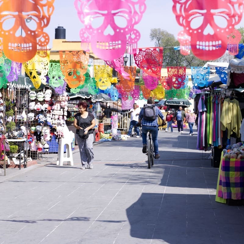 Traditional Street In Tepotzotlán, Mexico