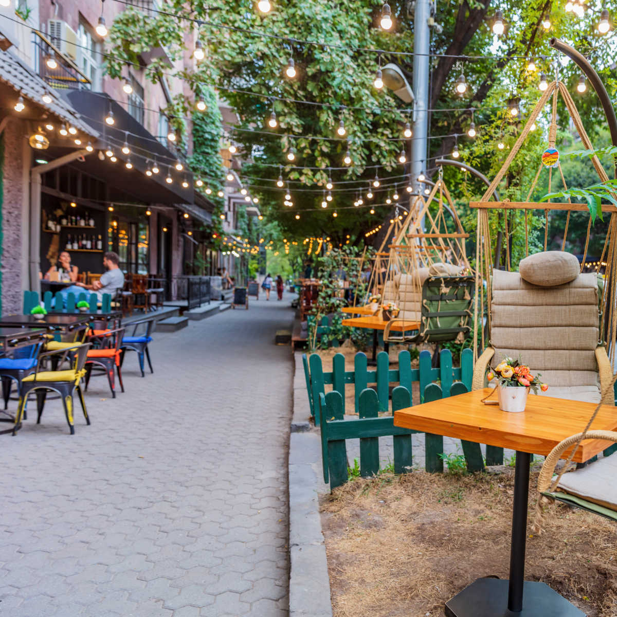 Trendy cafe in Yerevan, Armenia