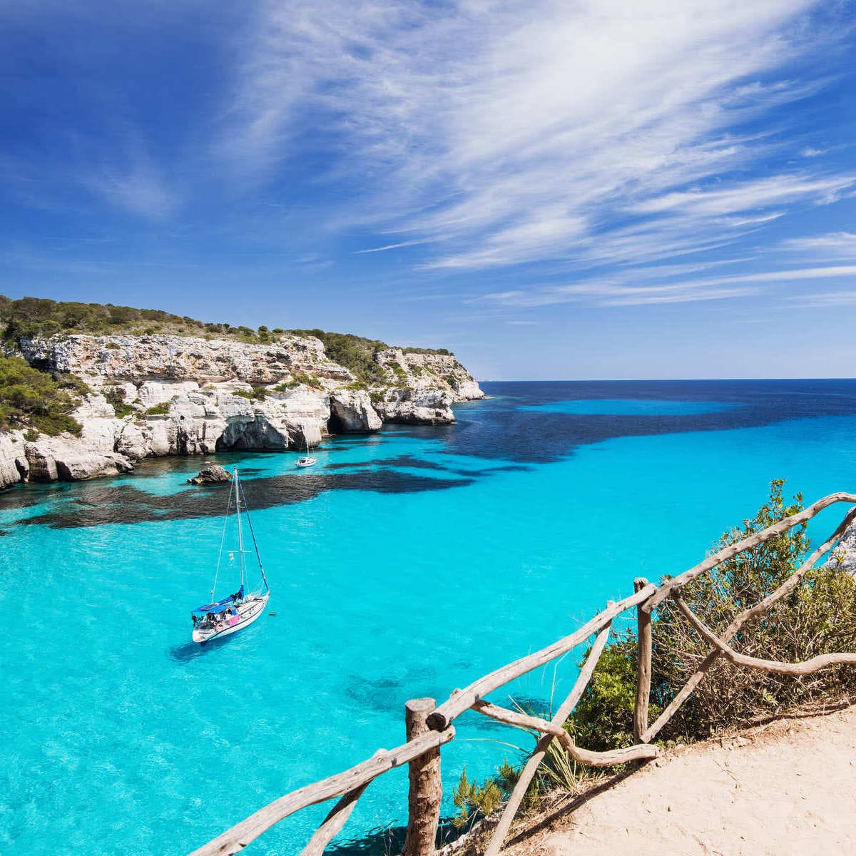 Turquoise Sea In Menorca, Spain