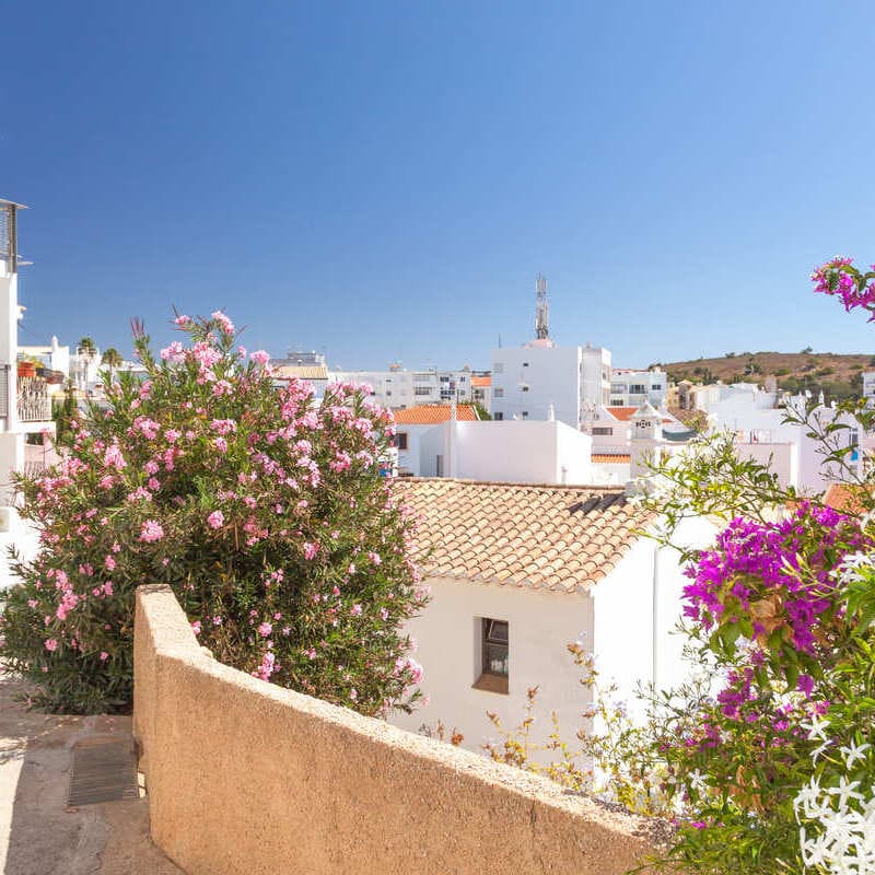 Whitewashed Houses In Burgau, Portugal