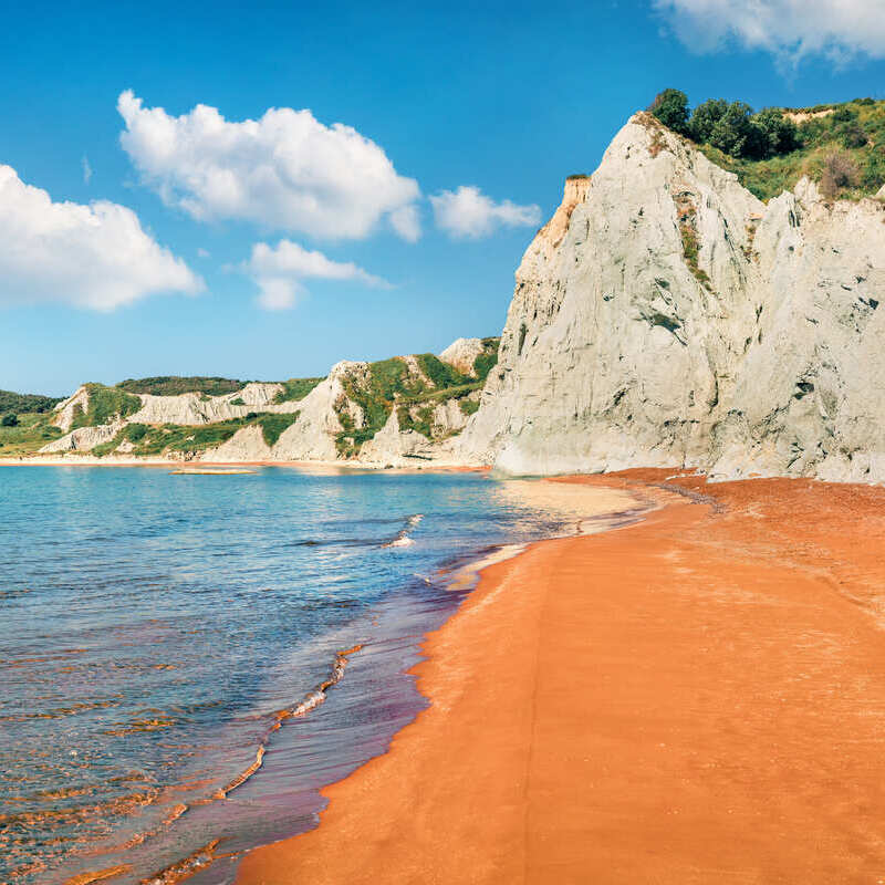 Xi Beach In Kefalonia, Greece