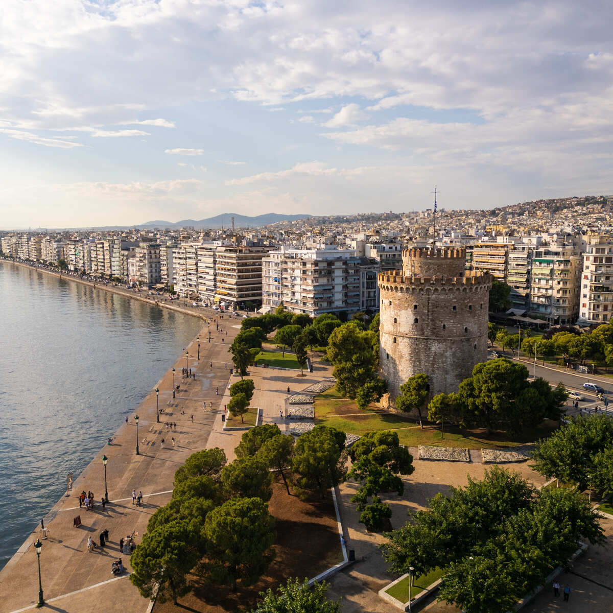 Aerial Panoramic View Of Thessaloniki, Greece
