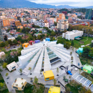 Aerial View Of Tirana Pyramid, Albania