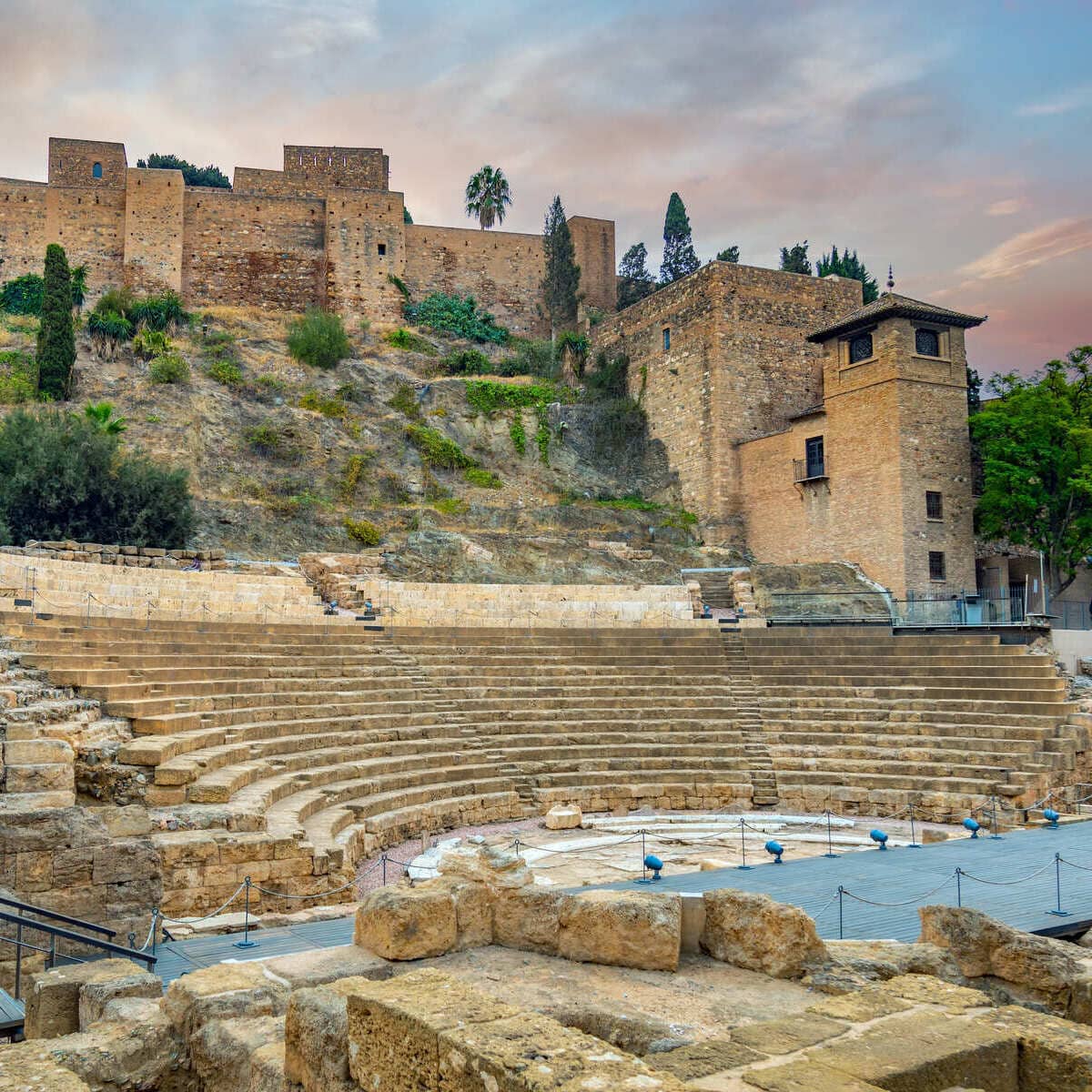 Ancient Roman Theater In Malaga, Spain