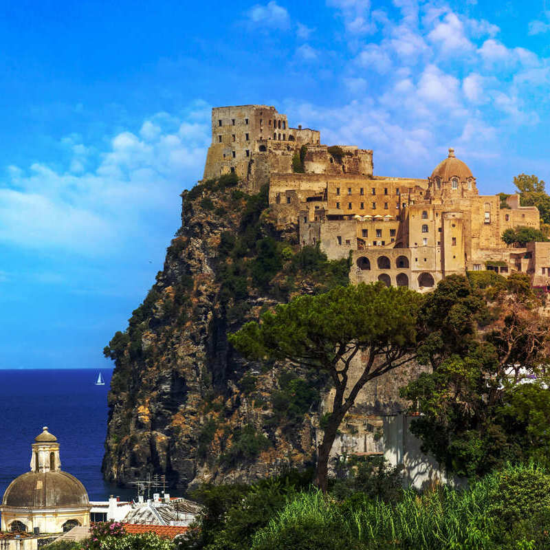 Aragonese Castle In Ischia, Italy