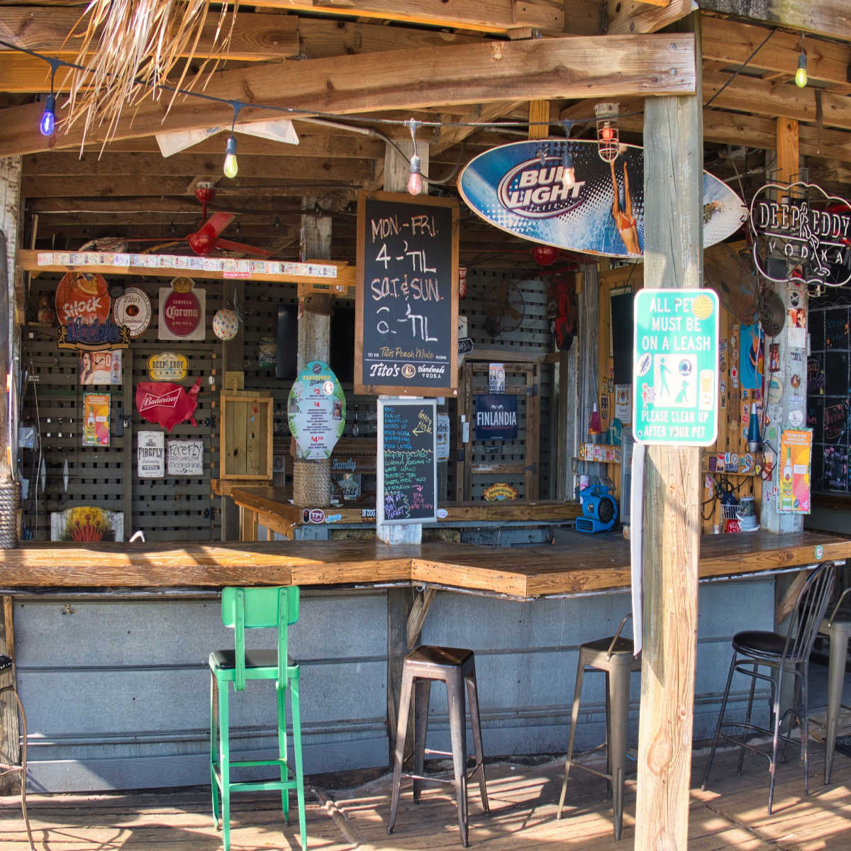 Beach-themed bar in Charleston, SC