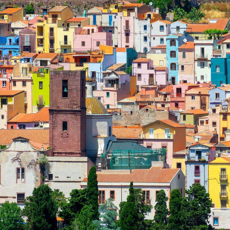 Bosa Old Town In Sardinia, Italy