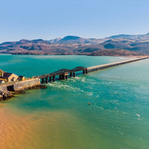 Bridge crossing in Barmouth, Wales, UK