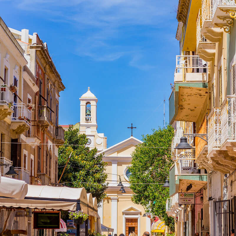 Carloforte Town In San Pietro, Sardinia, Italy