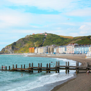 Colorful seaside village of Aberystwyth