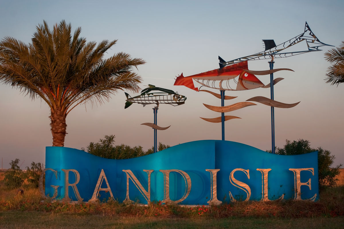 Entrance to Grand Isle, Louisiana