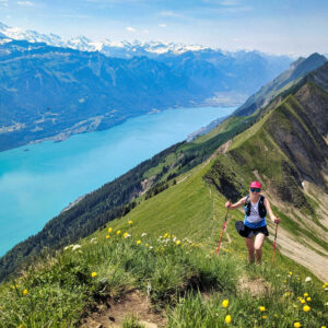 Hiker in Interlaken, Switzerland