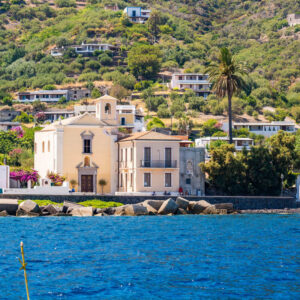 Salina Port Town, Sicily, Italy
