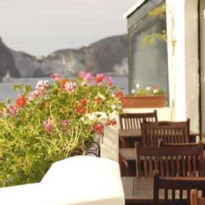 Seaside restaurant in Ponza, Italy