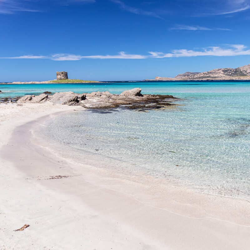 Spiaggia La Pelosa In Stintino, Sardinia, Italy