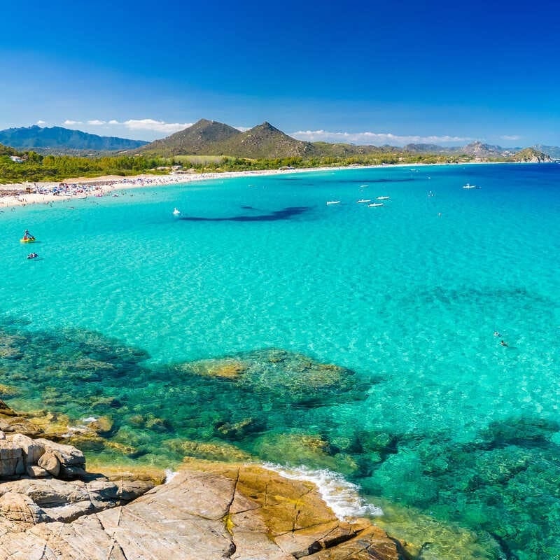 Turquoise Waters In San Pietro Island, Sardinia