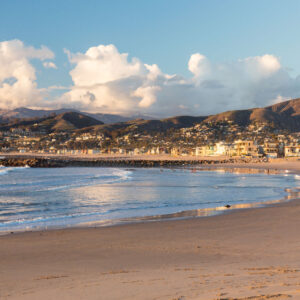 Ventura, CA coastline and mountain backdrop