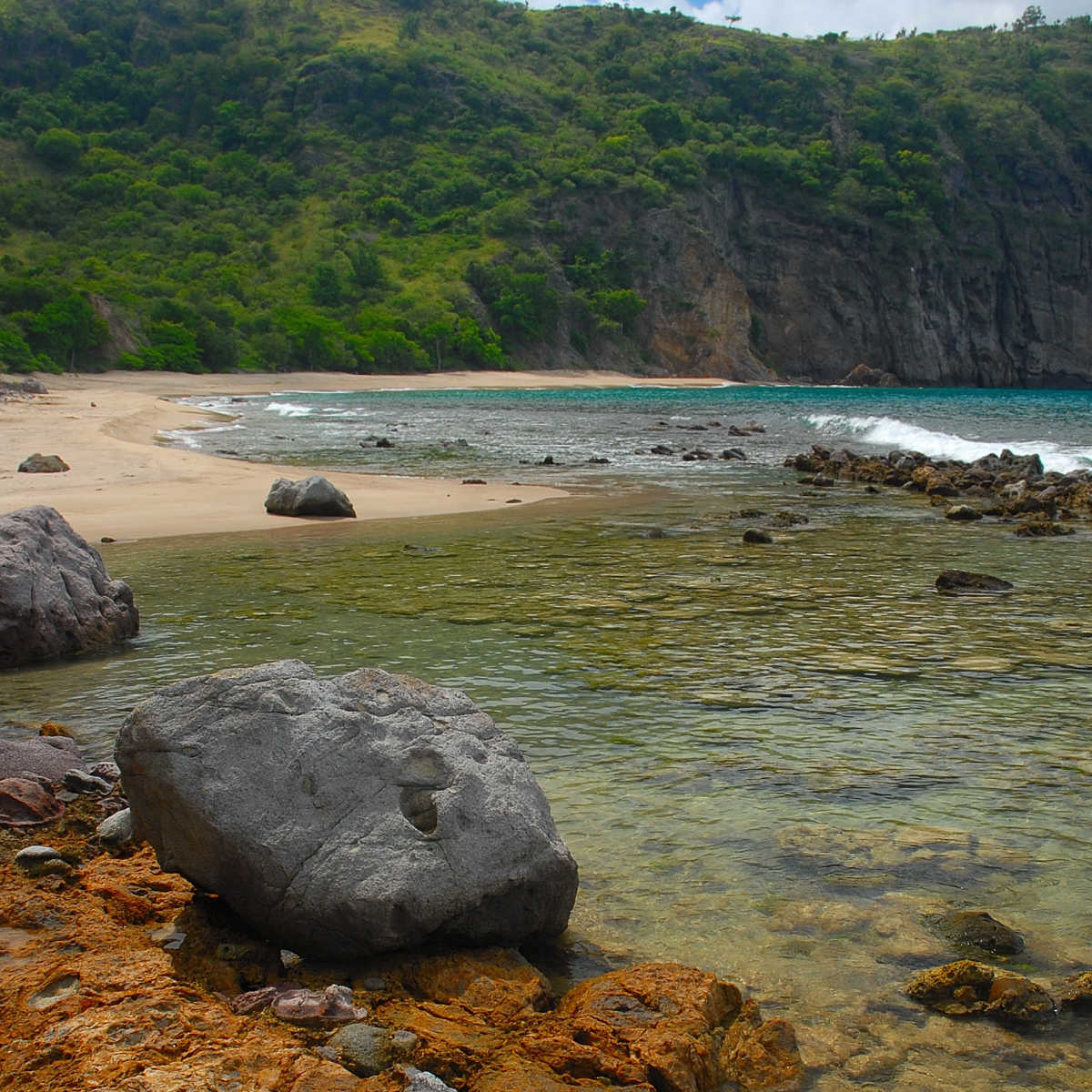 Vivid photo of Rendezvous Bay on island of Montserrat