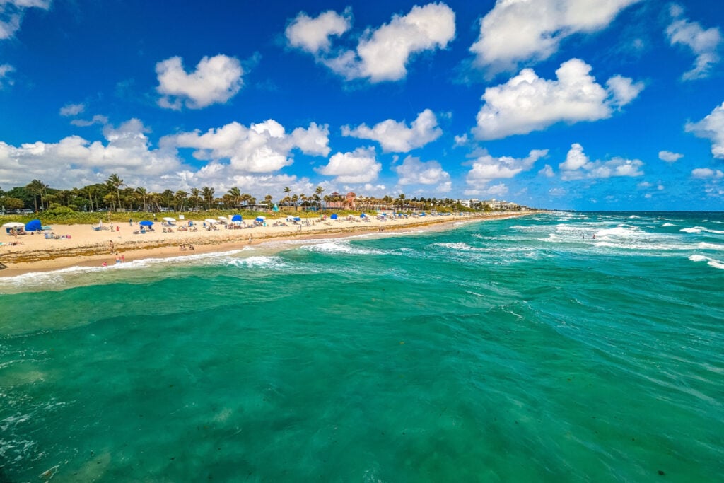 Lake Worth coastline in Florida