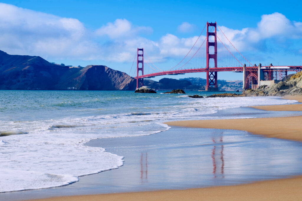 San Francisco beach on nice day
