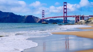 San Francisco beach on nice day