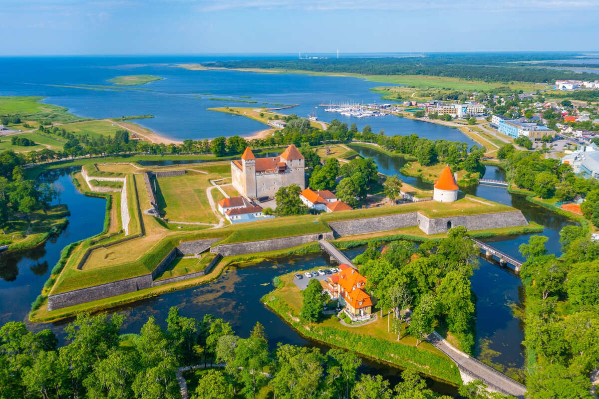Aerial View Of Kuressaare Castle On Saaremaa Island, Estonia