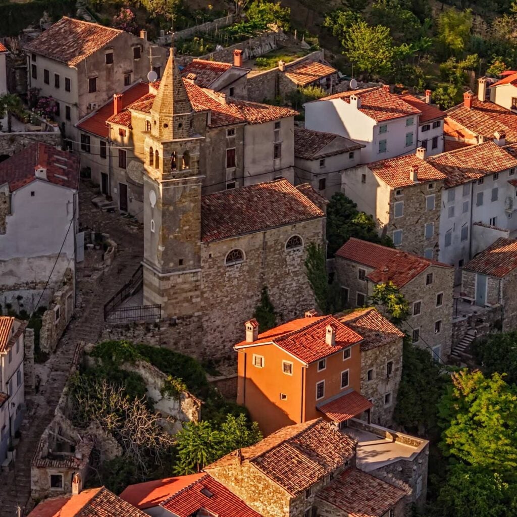 Aerial View Of Motovun Old Town, Croatia
