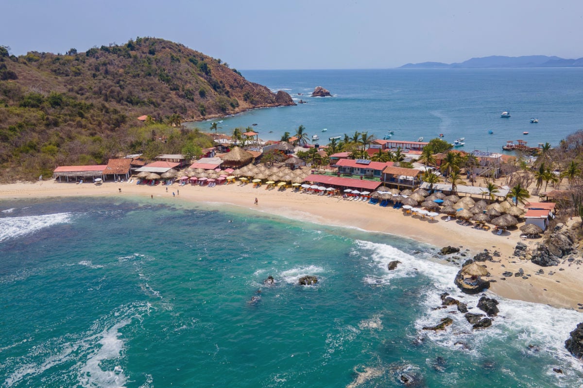 Aerial view of Isla Ixtapa in Mexico