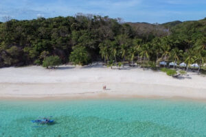 Aerial views from Islands, boats and beaches in Palau