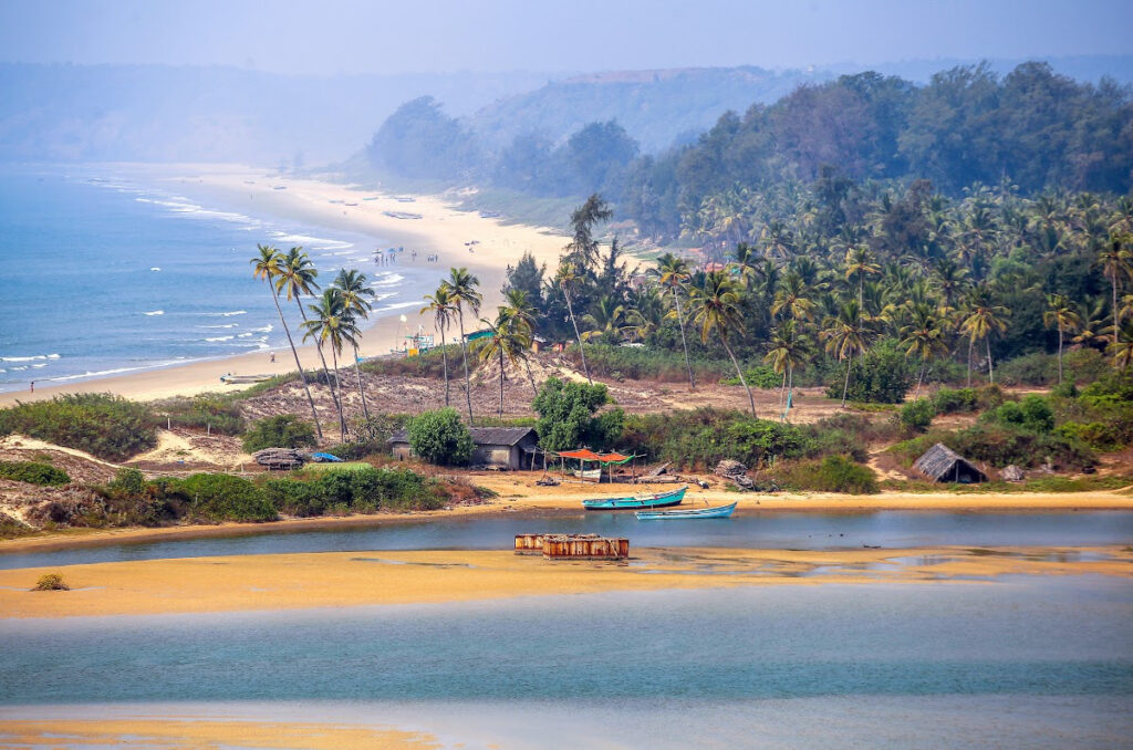 Panoramic view of Goa, India coastline