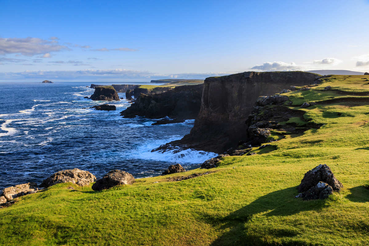 Coastal Cliffs In Shetland, Scotland