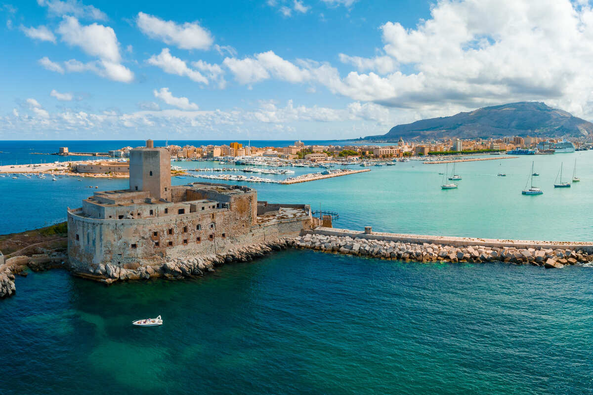 Coastal Fortress In Trapani, Sicily