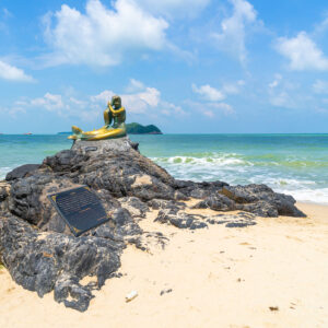 Golden Mermaid in Songkhla province of Thailand