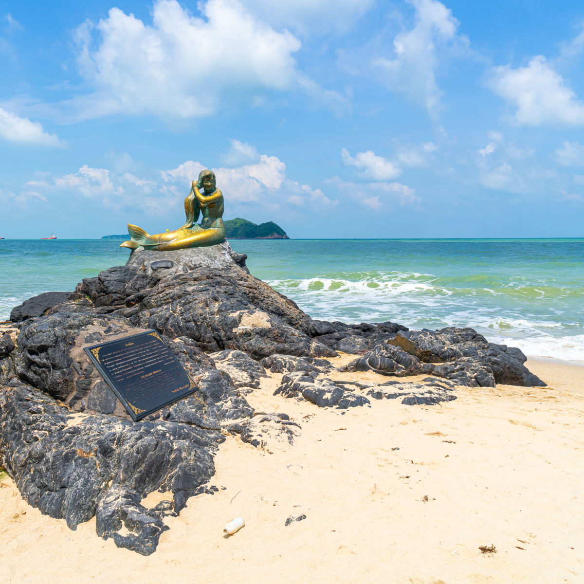 Golden Mermaid in Songkhla province of Thailand