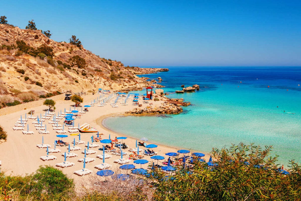 Golden Sand Beach In Ayia Napa, Cyprus