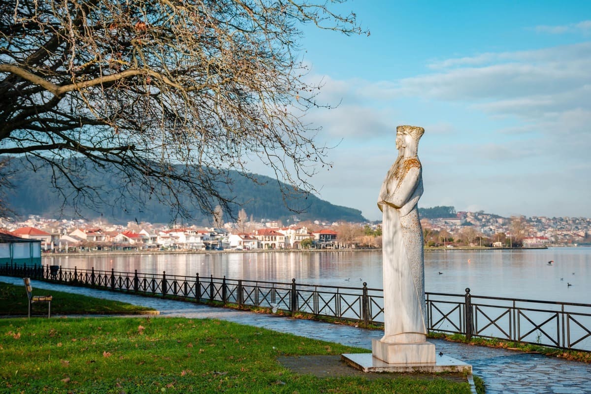 Ioannina Waterfront In Lake Pamvotida, Greece