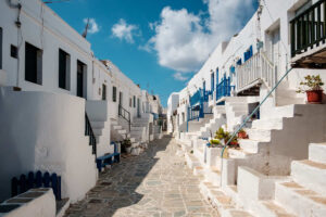 Main Street In Folegandros, Greece