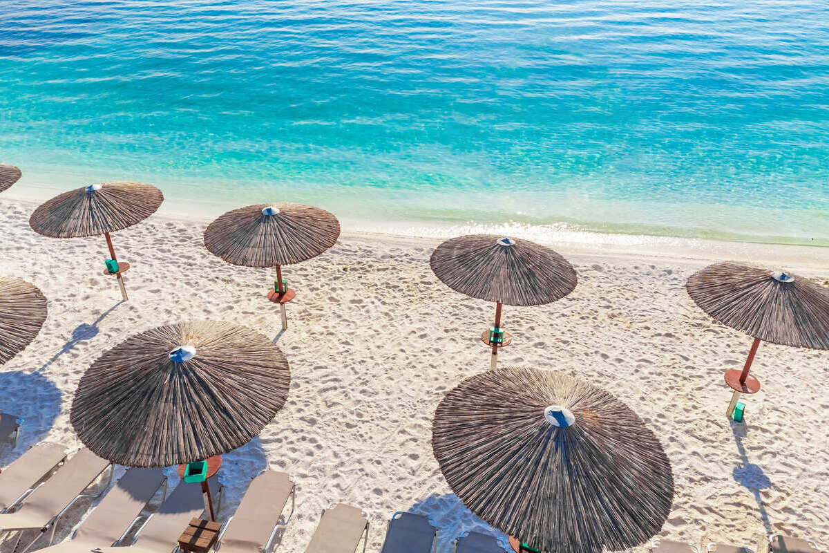 Marble Beach In Thassos, Greece